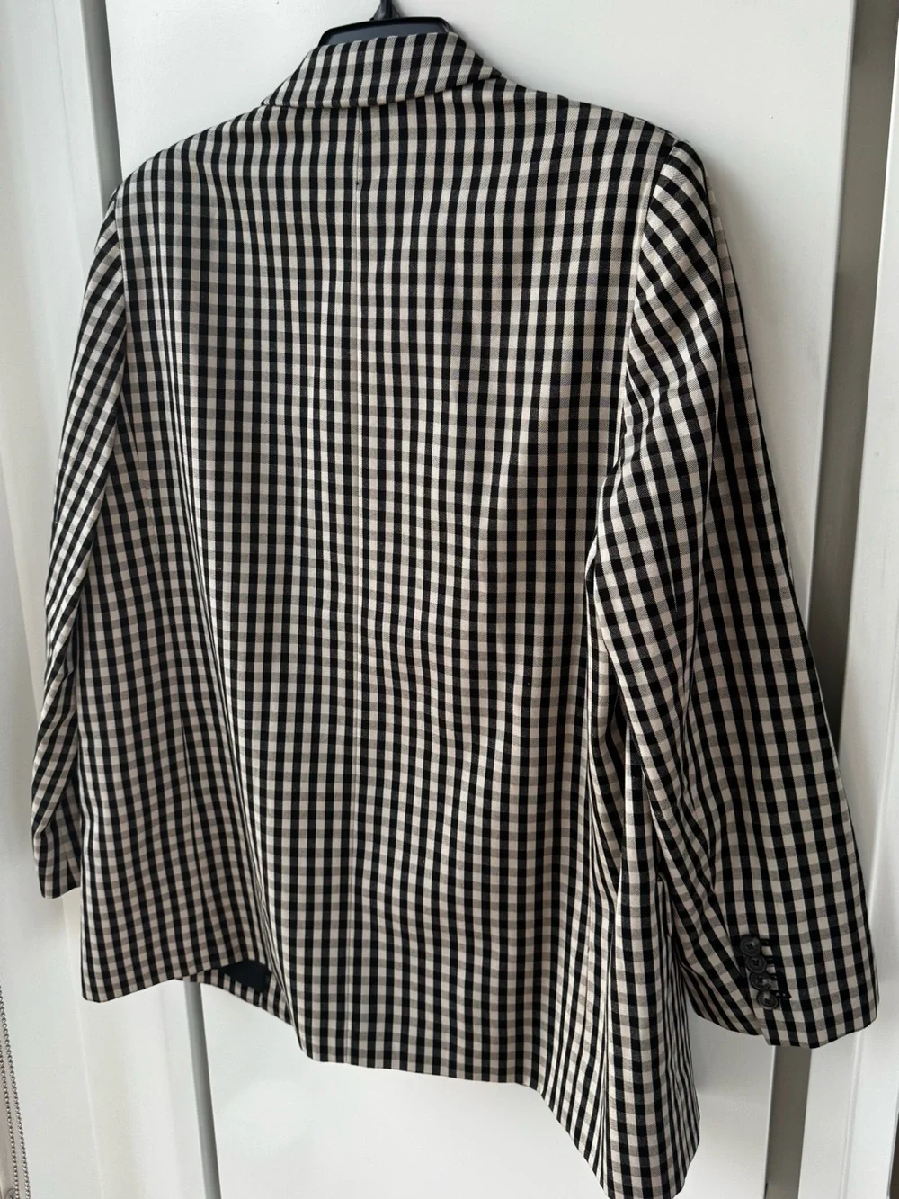 90s style Black and White Gingham Blazer